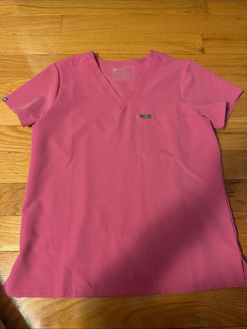 Figs Rose Pink V-Neck Scrub Top